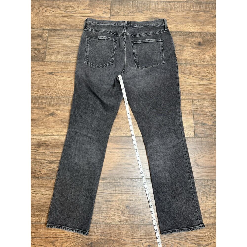 AGOLDE Jeans 32 Freya Black Hoax High Rise Slim Straight Organic Denim Made USA - Picture 9 of 9